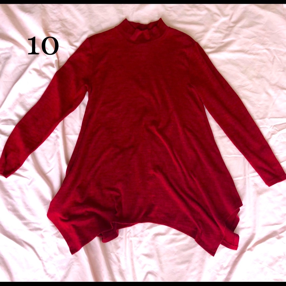Mock neck flowy top